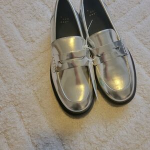 A New Day Women's Silver Loafers